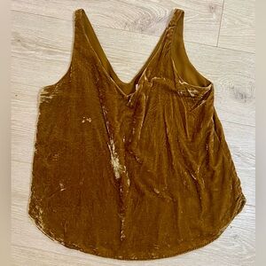 LOFT Gold Velvet Tank